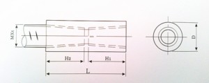 Aleono Tapered Thread Rebar Coupler Drawing